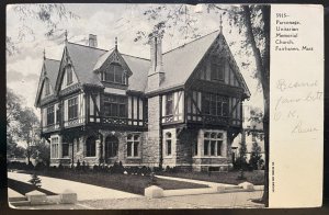 Vintage Postcard 1908 Unitarian Memorial Church Parsonage, Fairhaven (MA)