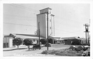 Ontario Oregon Grain Elevator Real Photo Vintage Postcard AA57504