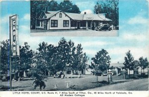 Postcard 1930s Georgia Valdosta Little Hotel Court occupation Eagle GA24-703