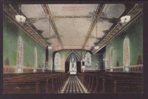 Interior Zion Ev Church Columbus WI Postcard 4065