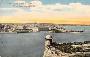 Havana Cuba panoramic birds eye view from Morro Castle antique pc Z21990 