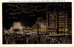 New Jersey Atlantic City Boardwalk View In Front Of Marlborough and Denis Hot...