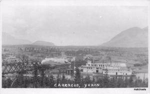 1920s Canada Speedboat Railroad Truss Bridge Yukon RPPC real photo 3045