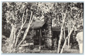 c1940 Cabin Gould Farm Great Barrington Massachusetts Vintage Antique Postcard