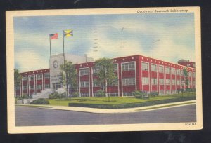 AKRON OHIO THE GOODYEAR RESEARCH LABORATORY VINTAGE POSTCARD