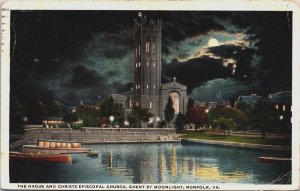 The Hague and Christs Episcopal Church Ghent by Moonlight Norfolk Virginia C081