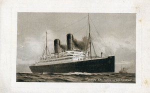 Postcard Early View of Cunard RMS Carmania and Caronia Ship         Y9