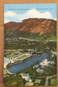 UNUSED  POSTCARD - AIR VIEW OF THE BROADMOOR HOTEL, COLORADO SPRINGS, COLORADO