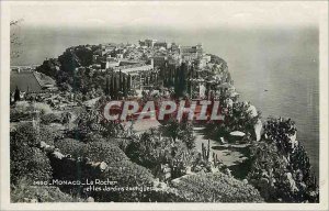 Modern Postcard Monte Carlo rock and exotic gardens