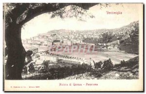 Old Postcard Ventimiglia Riviera di Genova Panorama