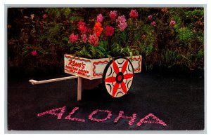 Postcard HI Kong's Floraleigh Garden Cart Hilo Hawaii Vintage Standard View Card