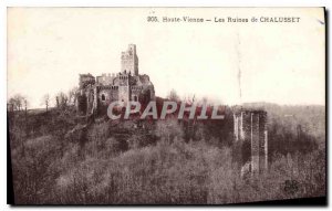 Old Postcard Haute Vienne Ruins Chalusset