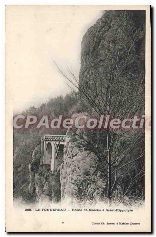  Vintage Postcard Fondereau Road De Maiche A Saint Hippolyte