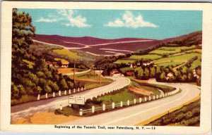 Postcard ROAD SCENE Petersburg New York NY AO7071