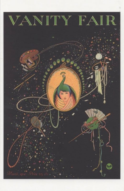 Astrology Mystic Tennis Racket Pin Cushion Art Deco WW1 Painting Postcard