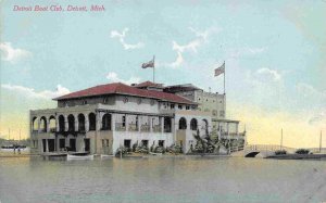 Detroit Boat Club Michigan 1910c postcard