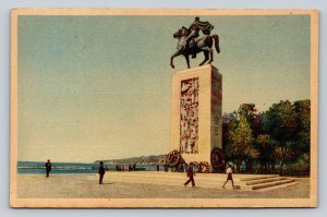 Monument to Marshal A. Diaz NAPLES Italy Vintage Postcard A232