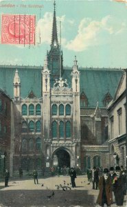 Postcard British England London guildhall stamp tower architecture front view