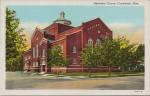 Postcard Methodist Church Clarksdale MS Mississippi