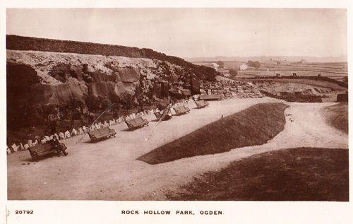 Ogden Rock Hollow Park Halifax Vintage Real Photo Postcard