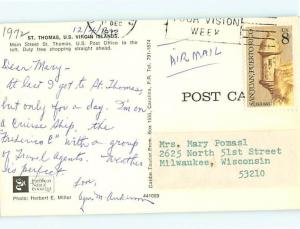 Main Street St Thomas Virgin Islands United States Post Office  Postcard # 8199