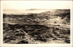 Okinawa Japan Saw-Tooth Ridge Buckner Bay Real Photo Vintage Postcard