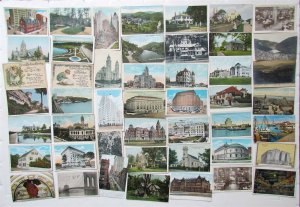 Lot of 516 ANTIQUE & VINTAGE POSTCARDS RPPC TOWNS VIEWS RPPC COMIC NO CHROMES  