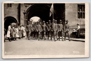 RPPC Bristol England WW1 Military Soldiers 1918 Postcard J23