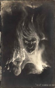 Metamorphic Fantasy PELE Goddess of Fire Hawaiian Hawaii Real Photo Postcard