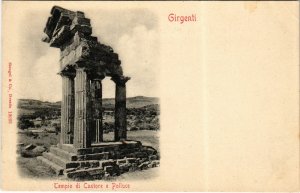 CPA AGRIGENTO Girgenti Tempio di Castore e Polluce ITALY (800574)