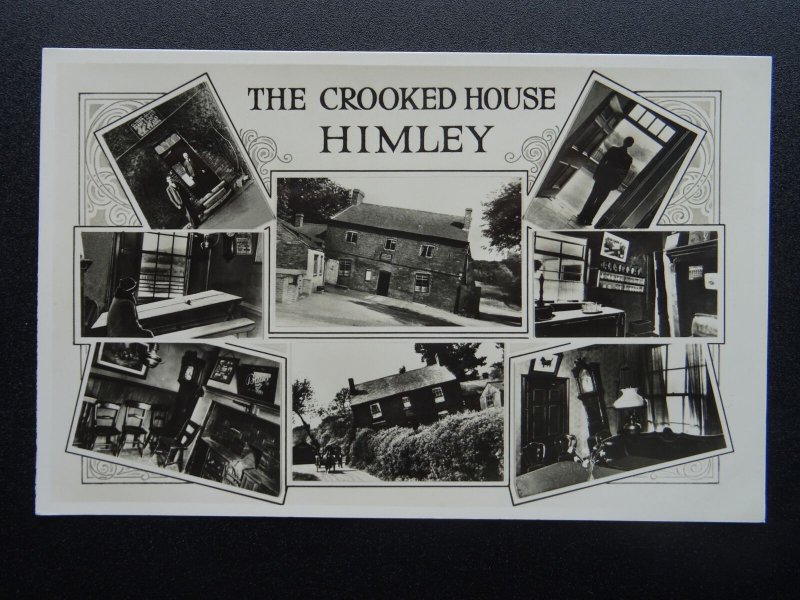 Staffordshire HIMLEY The Crooked House 8 Image Multiview c1940s RP Postcard