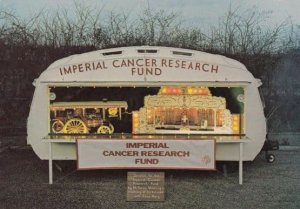 Percy Manning Old Cancer Caravan 1980s Traction Engine Fairground Organ Postcard