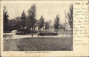 College Point NY Park c1905 Postcard