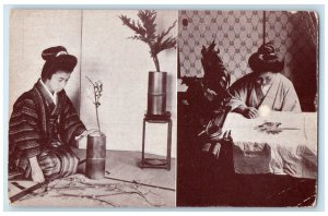 Woman Characteristic Occupations Japan Christian Missionary Vintage Postcard