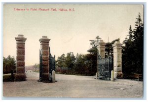 c1910 Entrance to Point Pleasant Park Halifax Nova Scotia Canada Postcard