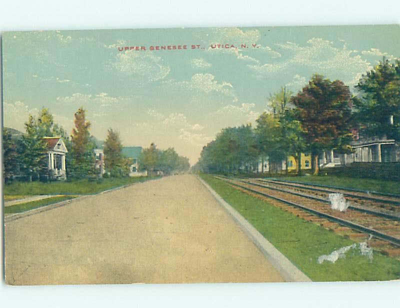 Unused Divided-Back STREET SCENE Utica New York NY G4944