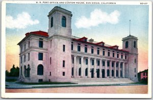 US Post Office And Custom House San Diego California CA Postal Service Postcard