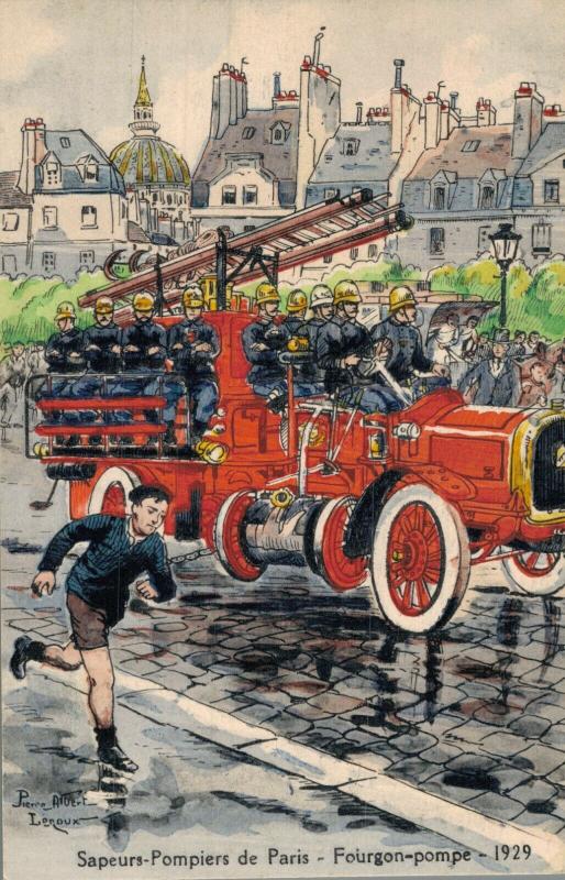 Sapeurs Pompiers Paris Fourgon Pompe 1929 Pierre Albert Leroux Firefighter 02.00