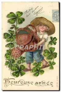 Old Postcard Fantasy Flowers Child Trefles