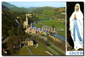 Modern Postcard Lourdes General view to the Sanctuaries