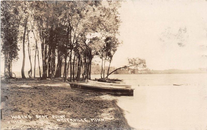 D16/ Waterville Minnesota Mn 1926 RPPC Postcard Hoban's Rest Point Boat