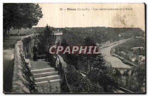 Postcard Old Dinan Tour Sainte Catherine and the Rance