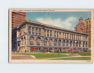 Postcard Public Library, Chicago, Illinois