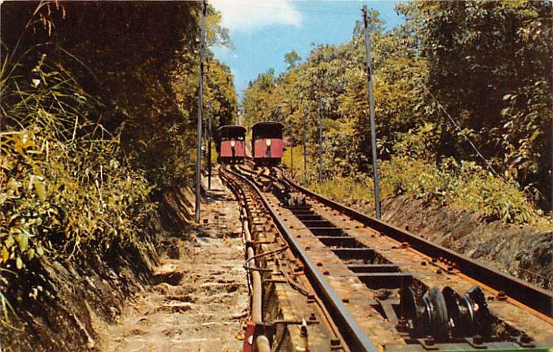 Malaysia Old Vintage Antique Post Card Penang Hill Railway Unused