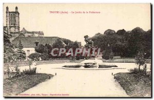 Troyes Old Postcard The Garden prefecture