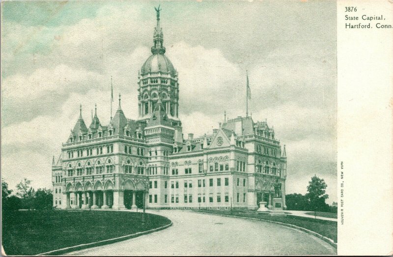 Vtg Pre-1907 State Capitol Hartford Connecticut CT Unused Old Antique Postcard