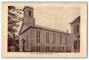 1947 Methodist Church Exterior Roadside Coxsackie NY Posted Vintage Postcard 