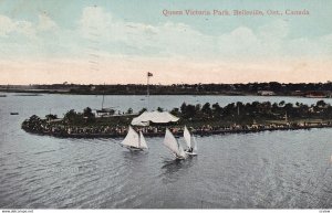 BELLEVILLE, Ontario, Canada, PU-1913; Queen Victoria Park, Sailboats