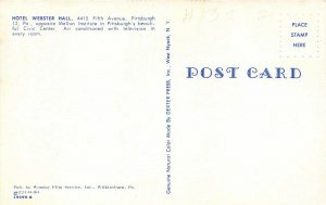 Pittsburgh Pennsylvania 1950s Postcard Hotel Webster Hall