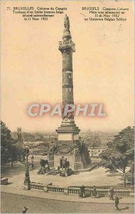Postcard Ancient Tomb Brussels Congress Column of an Unknown Soldier Belgian ...